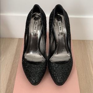 Miu Miu glitter shoes